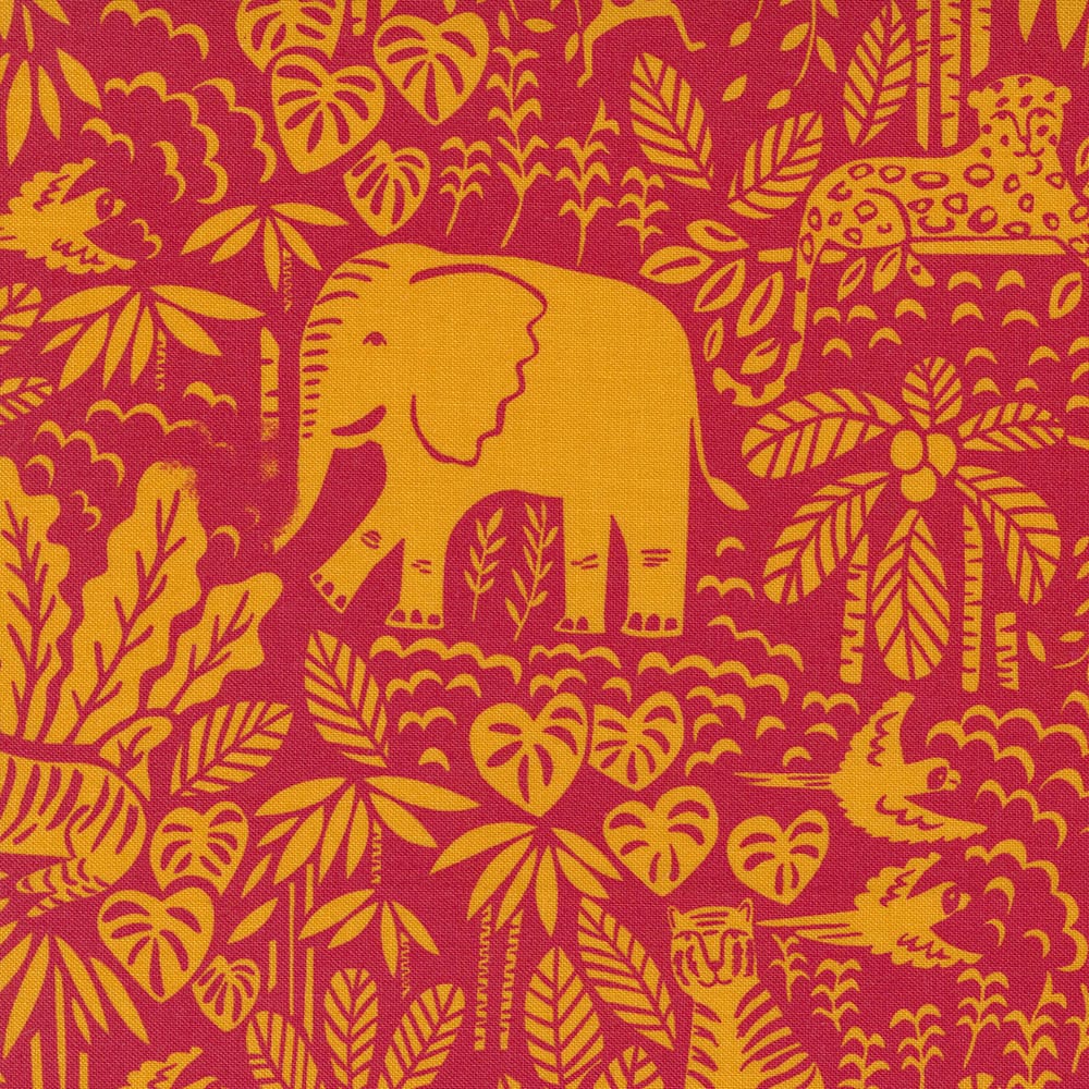 Moda Jungle Paradise Jungle Scene Hibiscus Fabric 20785 16