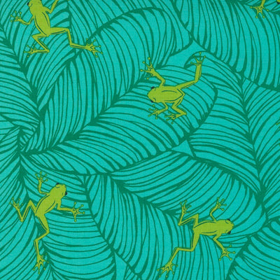 Moda Jungle Paradise Oh Froggy Peacock Fabric 20786 18