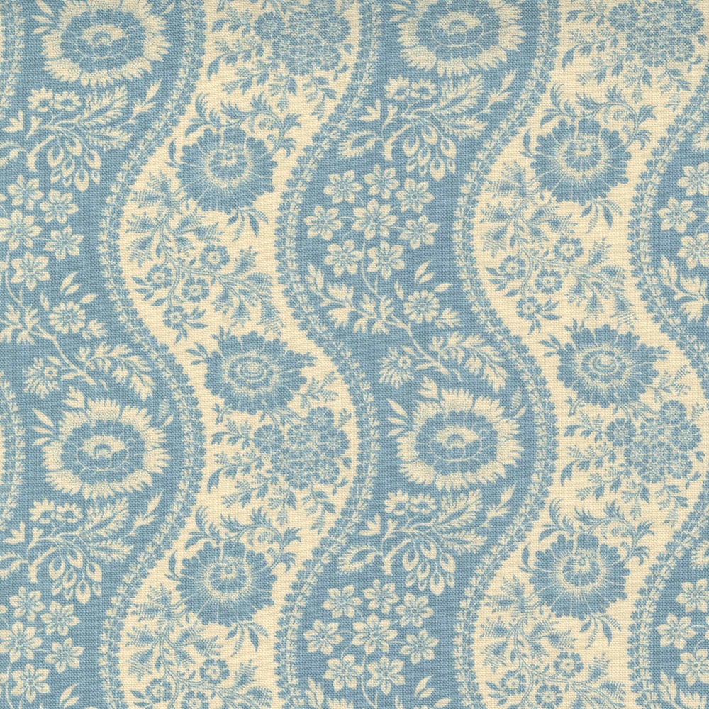 Moda La Vie Boheme Athenes Stripe French Blue Fabric 13901 14