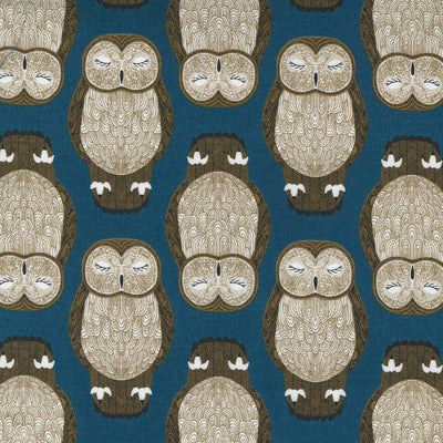 Moda Nocturnal Sleeping Owls Lake Fabric 48332 17