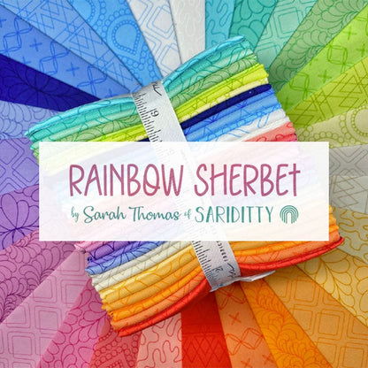 Moda Rainbow Sherbet Feather Arc Pistachio 45020-24 Lifestyle Image