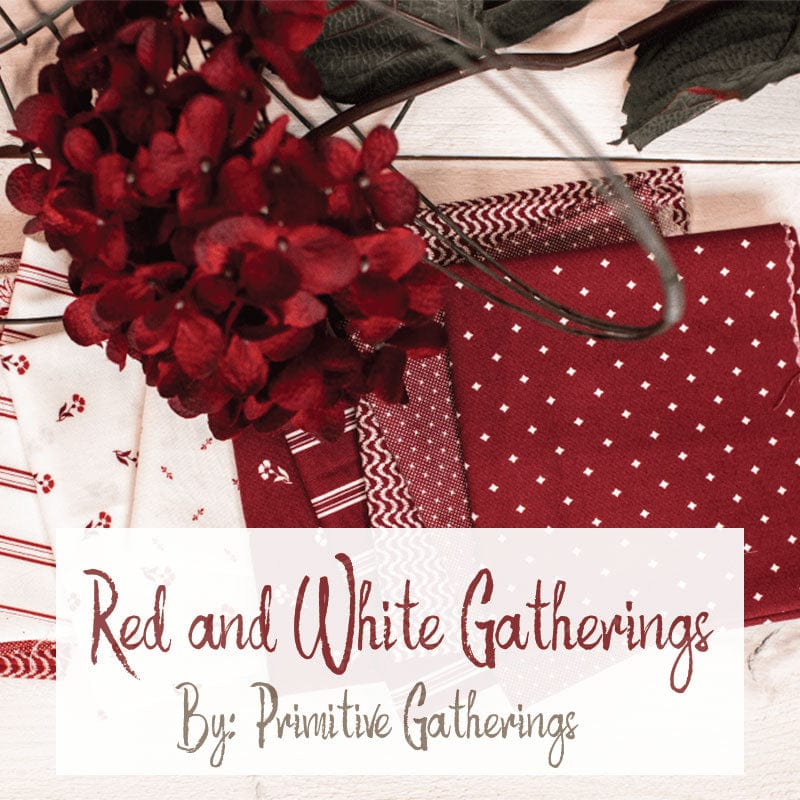Moda Red And White Gatherings Fat Quarter Bundle 40 Piece 49190AB