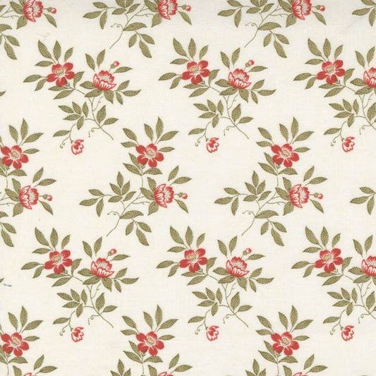 Moda Rendezvous Fabric Blooming Florals Porcelain 44304-11