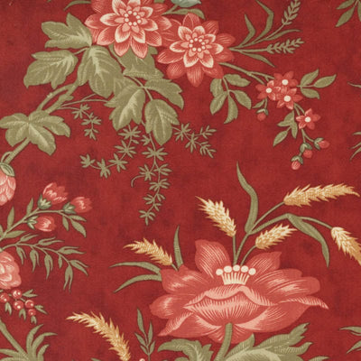 Moda Rendezvous Fabric Romantic Toile Crimson 44300-13