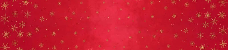 Moda Ombre Flurries Winter Snowflakes Christmas Red 10874-430MG Ruler Image