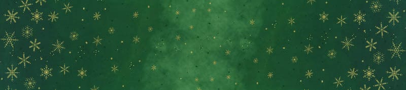 Moda Ombre Flurries Winter Snowflakes Christmas Green 10874-431MG Ruler Image