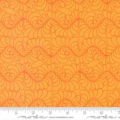 Moda Rainbow Sherbet Feathers Orange 45022-33 Ruler Image