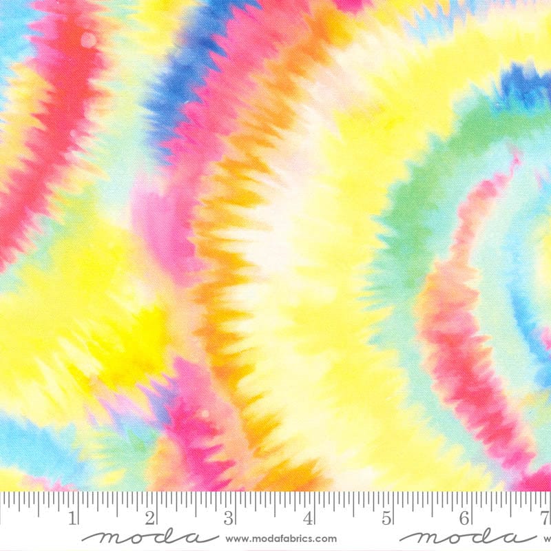Moda Whimsy Wonderland Tie Dye Swirl Rainbow 33656-11 Ruler Image