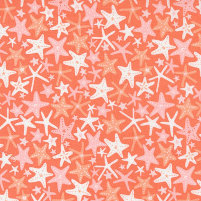 Moda The Sea And Me Fabric You Are A Star Coral 20796-21