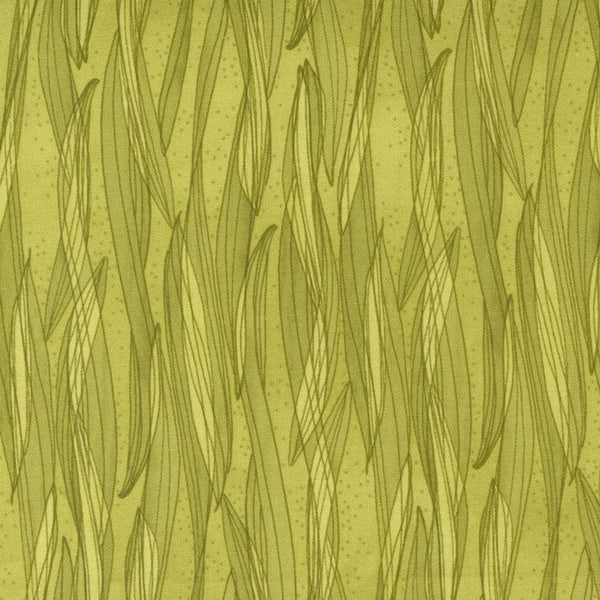 Moda Tulip Tango Fabric Swirling Leaves Chartruese 48714-15
