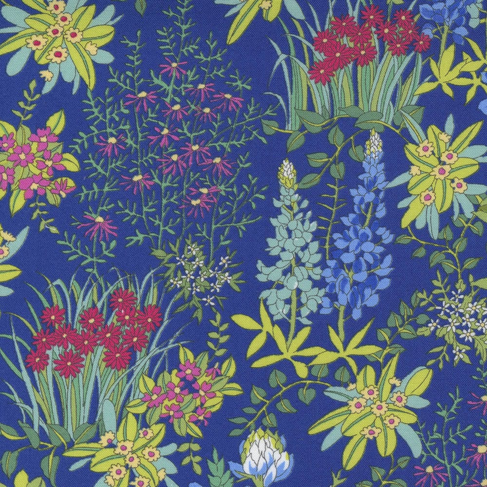 Moda Wildflowers Floral Field Bluebonnet Fabric 33620 12