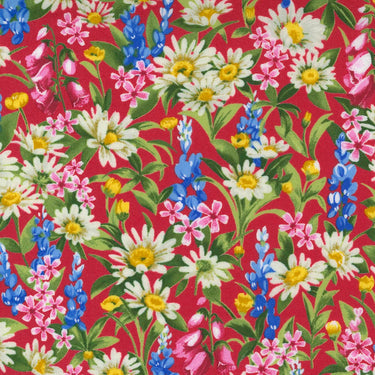 Moda Wildflowers Floral Loose Poppy Fabric 33621 18