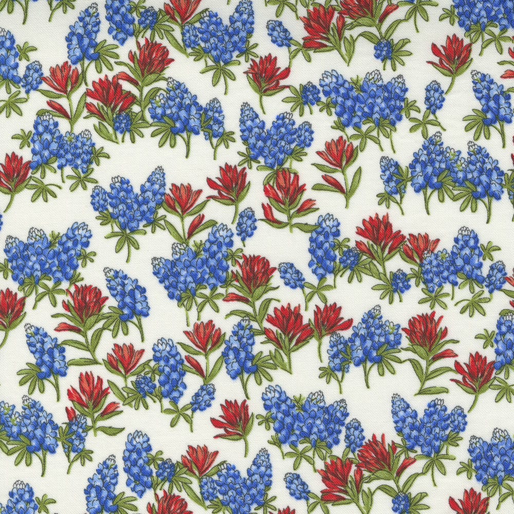 Moda Wildflowers Floral Bluebonnets Cloud Fabric 33622 11