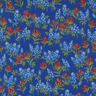 Moda Wildflowers Floral Bluebonnets Bluebonnet Fabric 33622 12