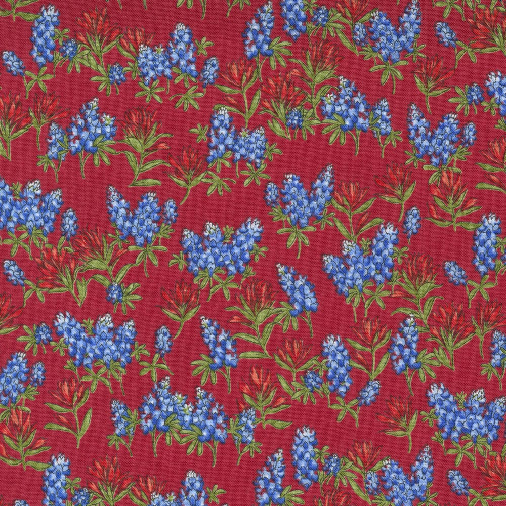 Moda Wildflowers Floral Bluebonnets Poppy Fabric 33622 18