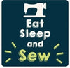 Sewing Themed Coaster Eat Sleep And Sew