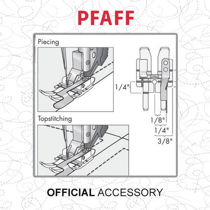 Pfaff Sewing Machine Accessories Pfaff Clear 1/4 Inch Right Guide Foot For Idt System 820881096  - The Sewing Studio