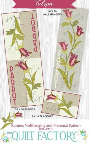 Tulipa Wall Hanging Table Runner and Placemat Pattern
