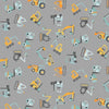 Raise The Roof Fabric Diggers Tossed Grey