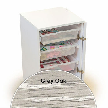 Horn Rolla Storage Cabinet American Grey Oak