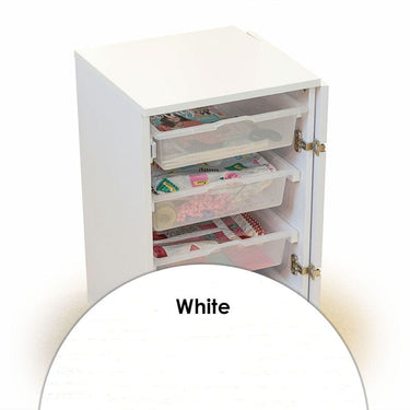 Horn Rolla Storage Cabinet White