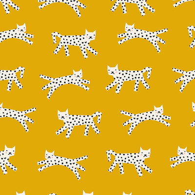 Ruby Star Society Darlings 2 Fabric Snow Leopard Goldenrod RS5061-11