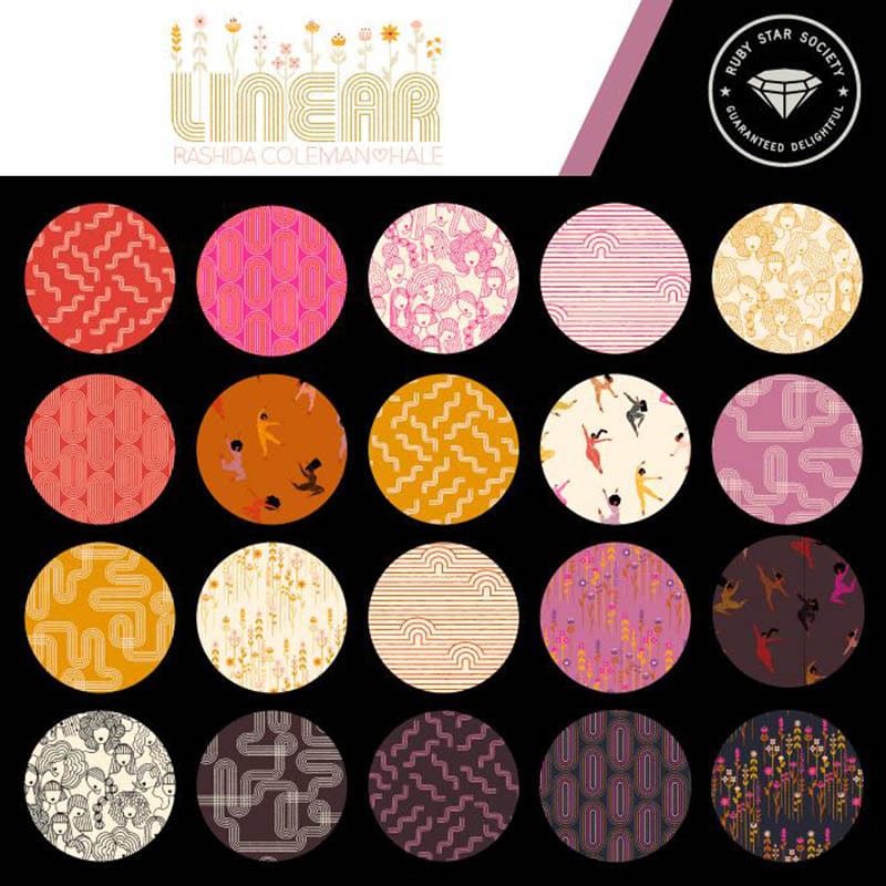 Ruby Star Society Fabric Pre Cuts Ruby Star Society Linear Mini Charm RS1047MC  - The Sewing Studio