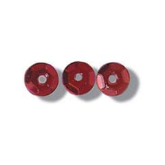 Sequins: Cup: 5mm: Red: Pack of 500