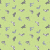 Lewis and Irene Fabric Small Things Polar Animals Seals Iced Lime