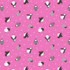 Lewis and Irene Fabric Small Things Polar Animals Penguins Aurora Pink