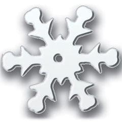 Sequins: Snowflake: 24mm: White: Pack of 18