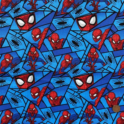 Spiderman Mosaic Blocks Quilting Fabric