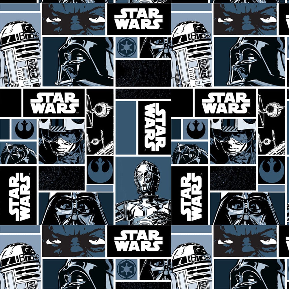 Visage Star Wars Character Grid Fabric Whole Bolt 10 Metres