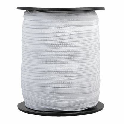 Stephanoise Elastic Braided Elastic White 3mm Wide Price (Per Metre)  - The Sewing Studio