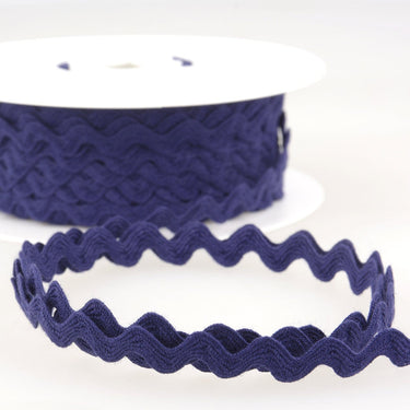 Stephanoise Ric Rac Cotton Ric Rac Trim: 10mm: Navy Blue  - The Sewing Studio for sale UK - The Sewing Studio