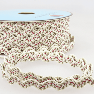 Stephanoise Ric Rac Fancy Ric Rac Trim: 13mm: Ivory  - The Sewing Studio for sale UK - The Sewing Studio