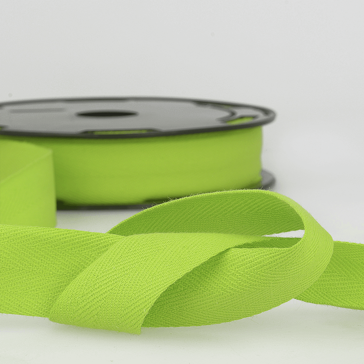 Stephanoise Tape Twill Tape Cotton 25mm: Wide Lime Green Price Per Metre  - The Sewing Studio