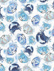 Timeless Treasures Fabric Ocean Blue Crabs