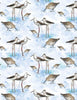 Timeless Treasures Fabric Ocean Blue Sand Pipers