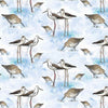 Timeless Treasures Fabric Ocean Blue Sand Pipers