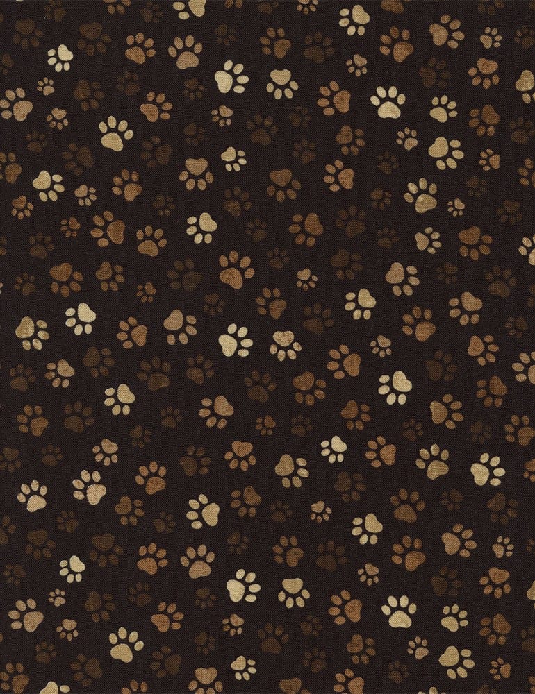 Timeless Treasures Patchwork Fabric Paw Prints