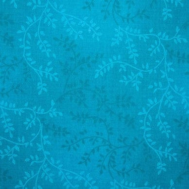 Quilt Backing Fabric Tonal Vineyard Turquoise 108 Inch Wide