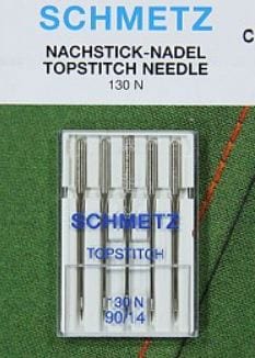 Schmetz Sewing Machine Needles Topstitch Size 90/14 Pack of 5