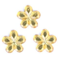 Trimits Beads Sequins Accessories Acrylic Stones: Glue-On: Flower: Gold: Pack of 12  - The Sewing Studio for sale UK - The Sewing Studio