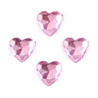 Trimits Beads Sequins Accessories Acrylic Stones: Glue-On: Heart: 6mm: Pink: Pack of 35  - The Sewing Studio for sale UK - The Sewing Studio