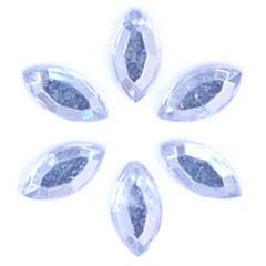 Trimits Beads Sequins Accessories Acrylic Stones: Glue-On: Oval: 4 x 8mm: Clear: Pack of 30  - The Sewing Studio for sale UK - The Sewing Studio