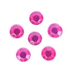 Trimits Beads Sequins Accessories Acrylic Stones: Glue-On: Round: Medium-5mm: Cerise  - The Sewing Studio for sale UK - The Sewing Studio