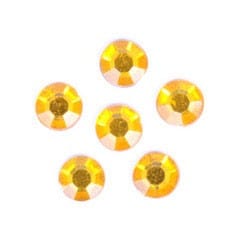Trimits Beads Sequins Accessories Acrylic Stones: Glue-On: Round: Medium-5mm: Gold  - The Sewing Studio for sale UK - The Sewing Studio