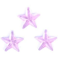 Trimits Beads Sequins Accessories Acrylic Stones: Glue-On: Star: 6mm: Pink: Pack of 35  - The Sewing Studio