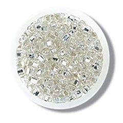 Trimits Beads Sequins Accessories Beads: Rocailles: Silver: 8g in a pack  - The Sewing Studio